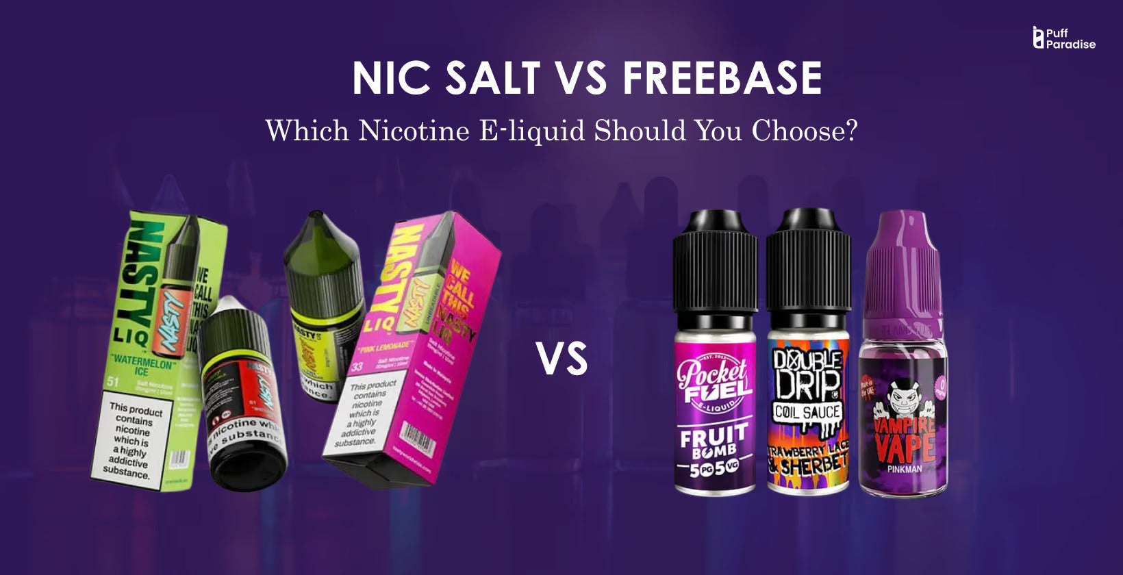 difference between nicotine salts and vape juice Nic Salt vs Freebase: Which E-liquid Should You Choose? Pod Kits Flavors:Yummy Juice Head Nicotine Pouches